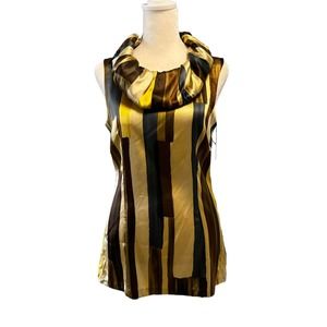 NWT - Vertigo Paris Kansia Stripe Mustard Top (Size: S)